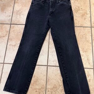 Black Wrangler Jeans Mens 32 X 30 Silver Edition Slim Fit Go Rodeo Cowboy Ready